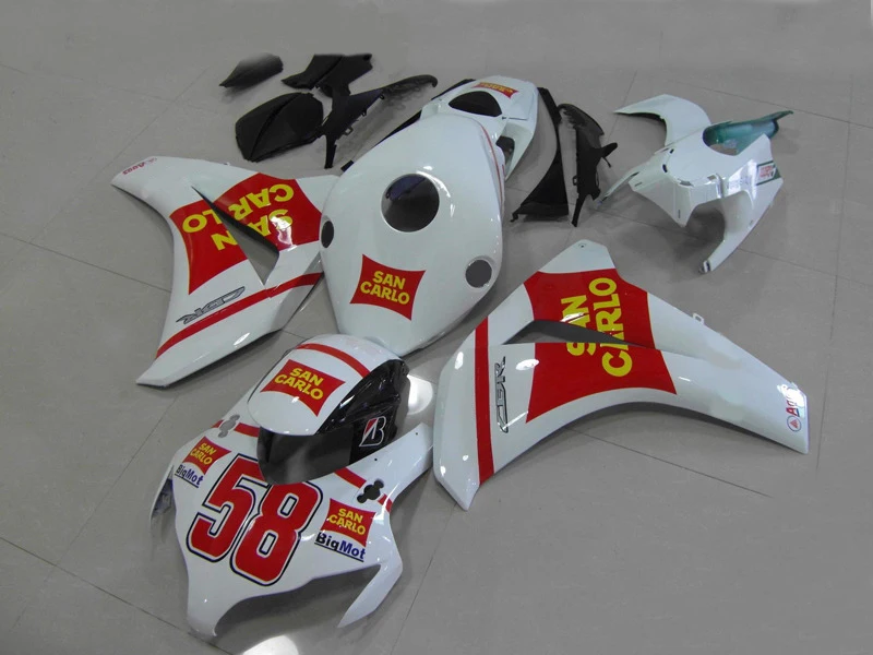 

Km для CBR1000 RR 08 09 10 11 CBR 1000RR 2008 2009 2010 2011 Модный комплект обтекателей мотоцикла красный белый Литье под давлением