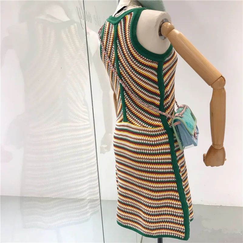 Amolapha женское платье в полоску на бретельках Vestidos без рукавов Женские