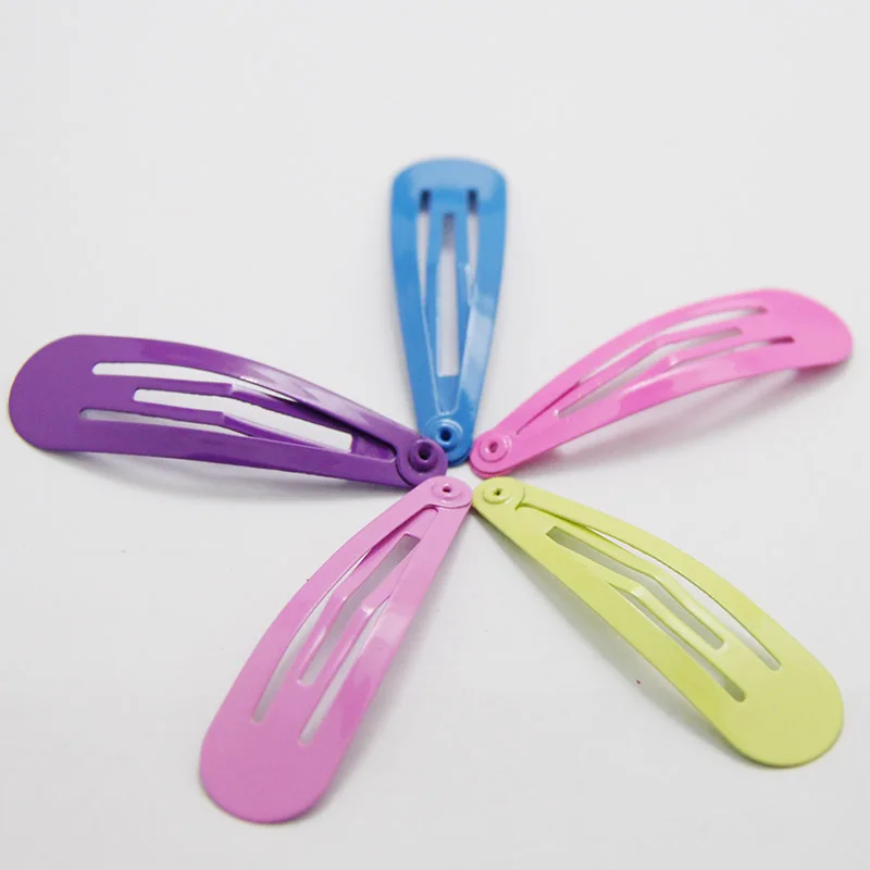 Оптовая продажа 60 шт. однотонные заколки для волос зажимы с бантом малышей