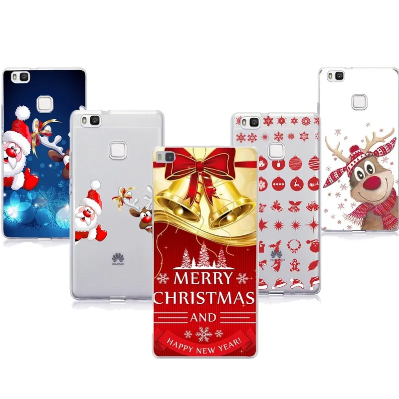Santa Новый год для huawei P Smart P20 Lite чехол мягкий мобильного телефона c силиконовая