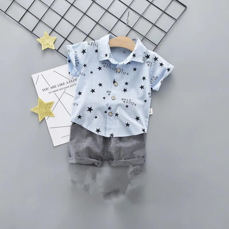 Summer Baby Boys Clothes Set Suit For A Boy Shirt Pants 2pcs/sets Toddler Colthes Clothing Sets Children Tracksuit | Детская одежда и