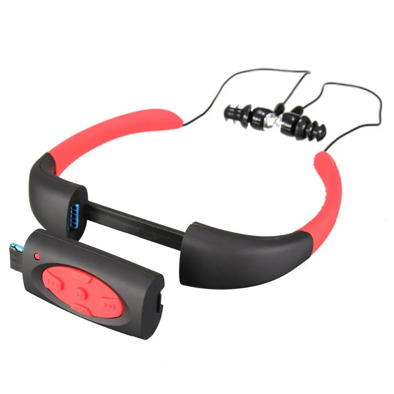 Ihens5 IPX8 Водонепроницаемый наушники 8 ГБ беспроводные MP3 плеер шейным стерео