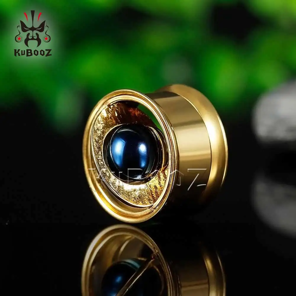 KUBOOZ планета туннели для ушей расширители из нержавеющей стали Стальные Шпильки для пирсинга ювелирные изделия носилки серьги модные украшения для подарка