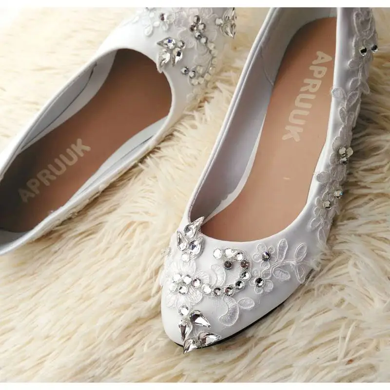 Роскошные туфли с кружевами ручной работы Свадебная обувь для невесты
