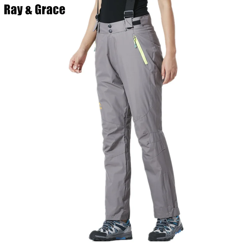 RAY GRACE Skiing Pants Women's Sports Winter Snow Ski Thermal Fleece Waterproof Trousers Female Snowboard Clothing Women | Спорт и