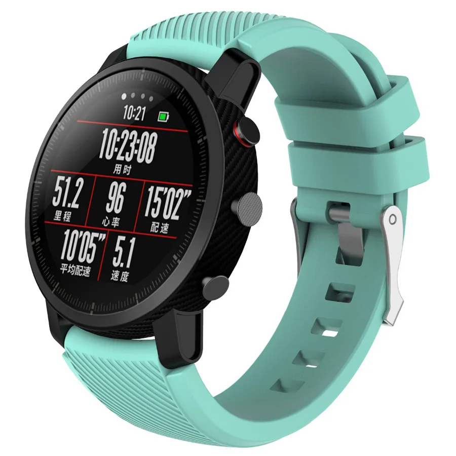 Ремешок для часов Amazfit Stratos 22 мм силиконовый сменный Браслет Для Xiaomi Huami Pace/GTR 47