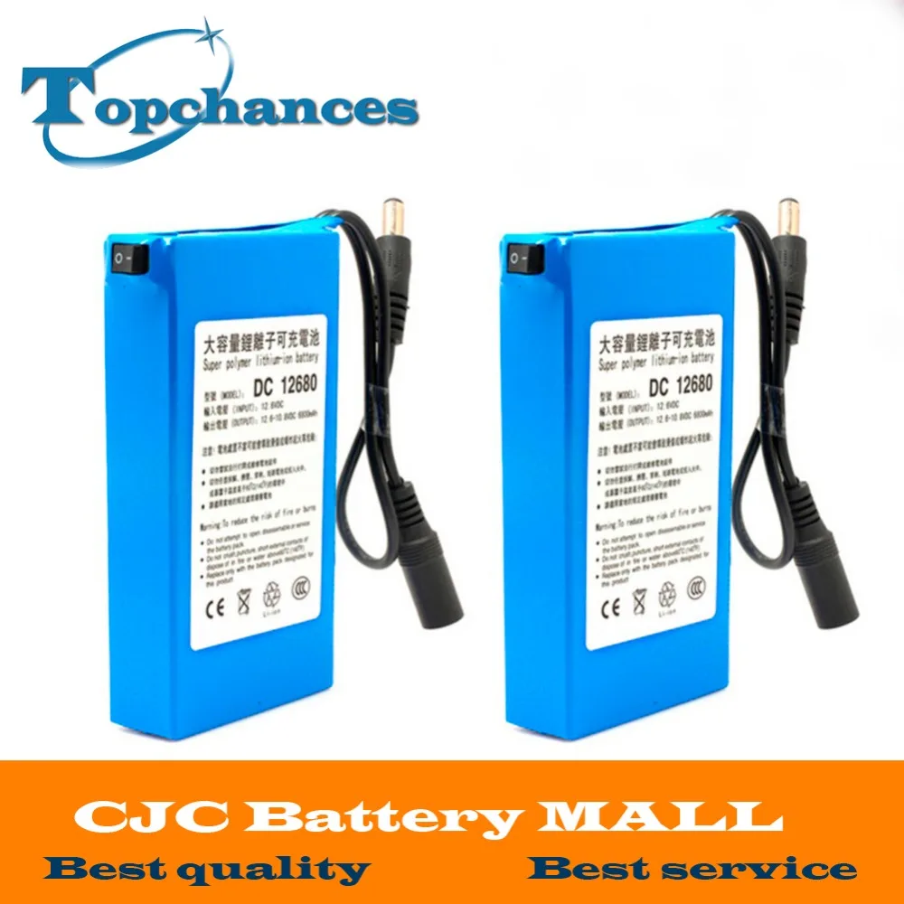 

2 шт. DC12680 6800mAh 12V перезаряжаемые батареи для беспроводных передатчиков CCTV камеры
