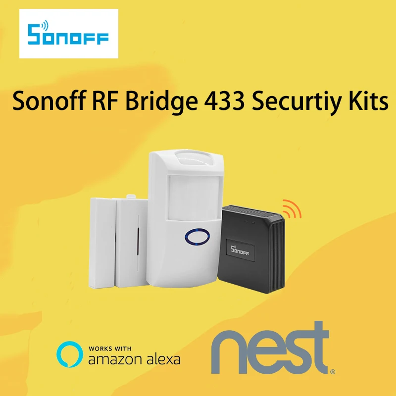 Sonoff RF Brigde Wi Fi 433 мГц Беспроводной преобразователь сигнала ПИР 2 Сенсор/DW1 умный дом