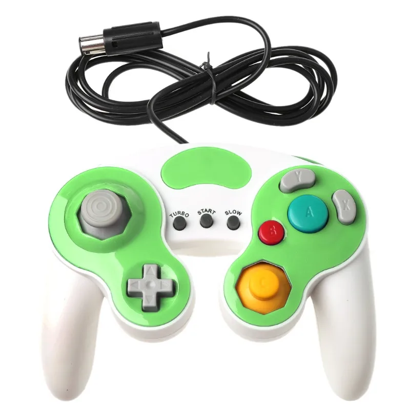 Проводной ручной Джойстик Геймпад контроллер для nintendo Gamecube wii NGC консоли Oct30 Прямая поставка - Цвет: Зеленый