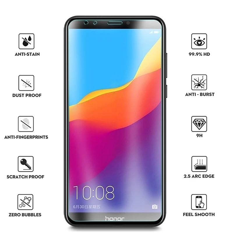 Защитное стекло для huawei honor 7c pro защита экрана 7a 7x закаленное 7s a7 c7 7apro 7cpro huaway honer 7 a c