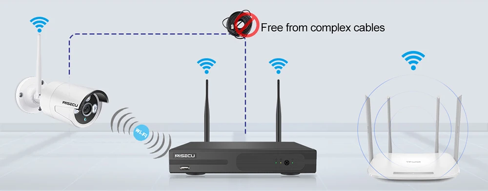 MISECU 8CH 1080P CCTV Беспроводной Системы аудио запись 4/8 шт. 2.0MP ИК Открытый P2P Wifi ip-камера наблюдения с Камера системы видеонаблюдения