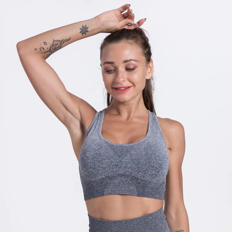 Cucommax Йога спортивный бюстгальтер пуш ап для бега Топ Мягкий тренировочный