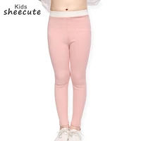 sheecute spring autumn girls ankle length cotton thick fabric stretch leggings sch583