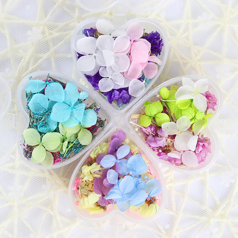 1 коробка Микс сушеных цветов для дизайна ногтей сделай сам консервированный