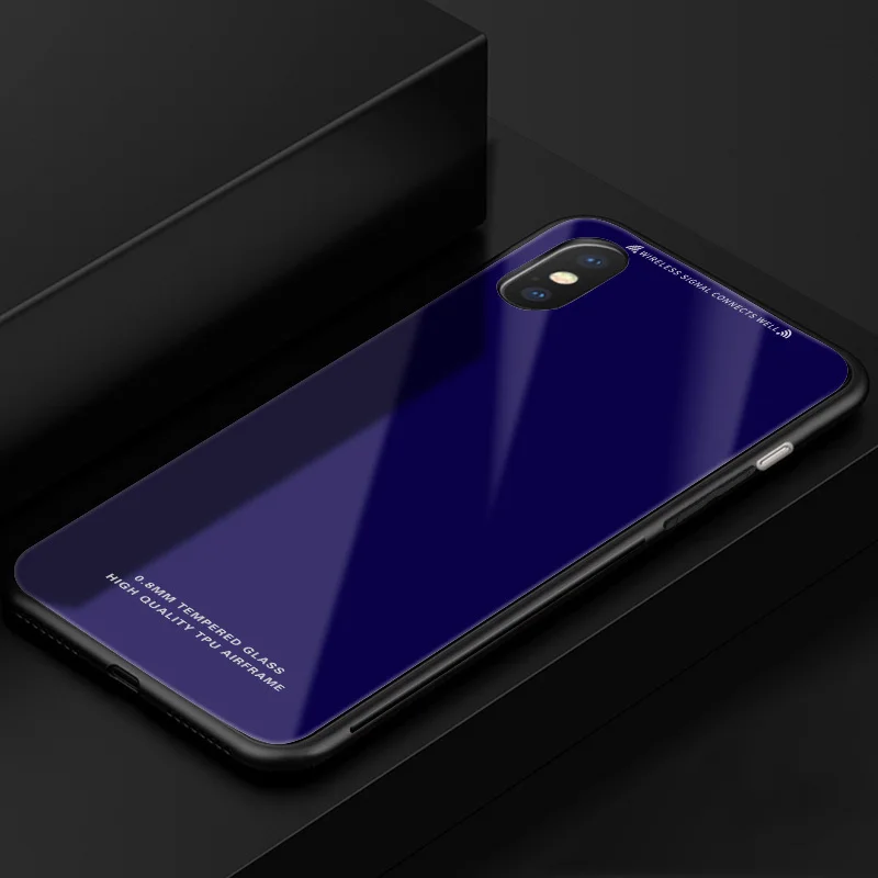 Y-ZU телефона чехол для iPhone X закаленное стекло рукой оболочки силиконовый край