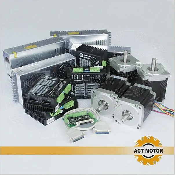 Действовать двигатель 4 оси CNC Nema34 шаговый 34HS1456B двойной вал приводит 1232oz 118 мм 5.6A +