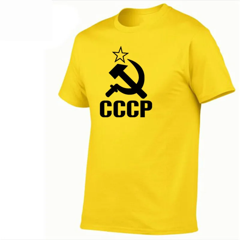 Футболка для спортзала WINER CCCP, Мужская футболка с коротким рукавом, футболки из хлопка с круглым вырезом