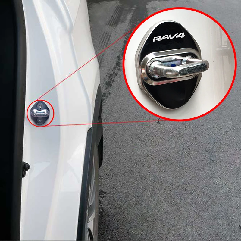 Стайлинг автомобиля чехлы для дверных замков Toyota RAV4 защитные и декоративные
