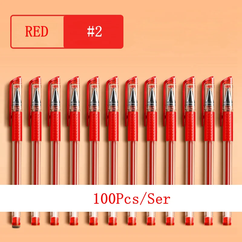 

100Pcs/Set Portable Ballpoint Pen Tungsten Carbide 0.5mm Nib Office Writing Pen Black Blue Red Oil Pen Student Exam Supplies