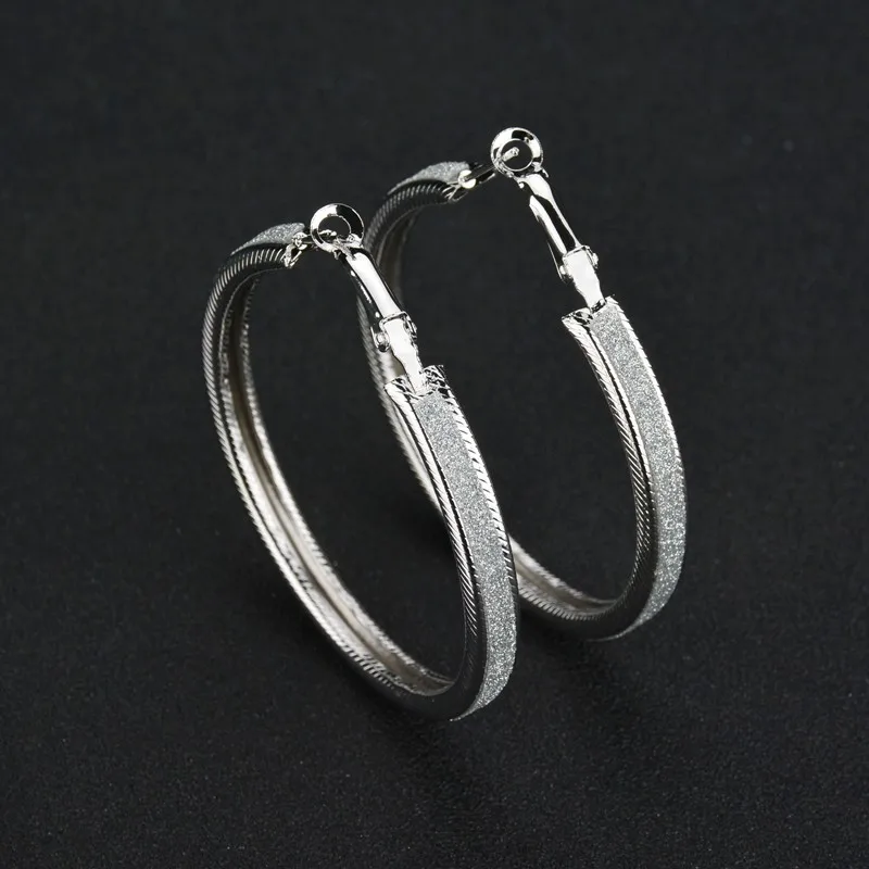Новинка 2017 трендовые большие круглые серьги в стиле рок н ролл для ночного клуба