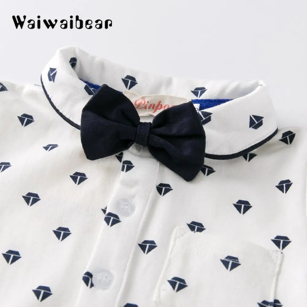 Baby Boys Gentleman Clothes Sets Summer Suits For Toddler Kid Formal Party Bow Bodysuit Set Infant Boy Clothing |