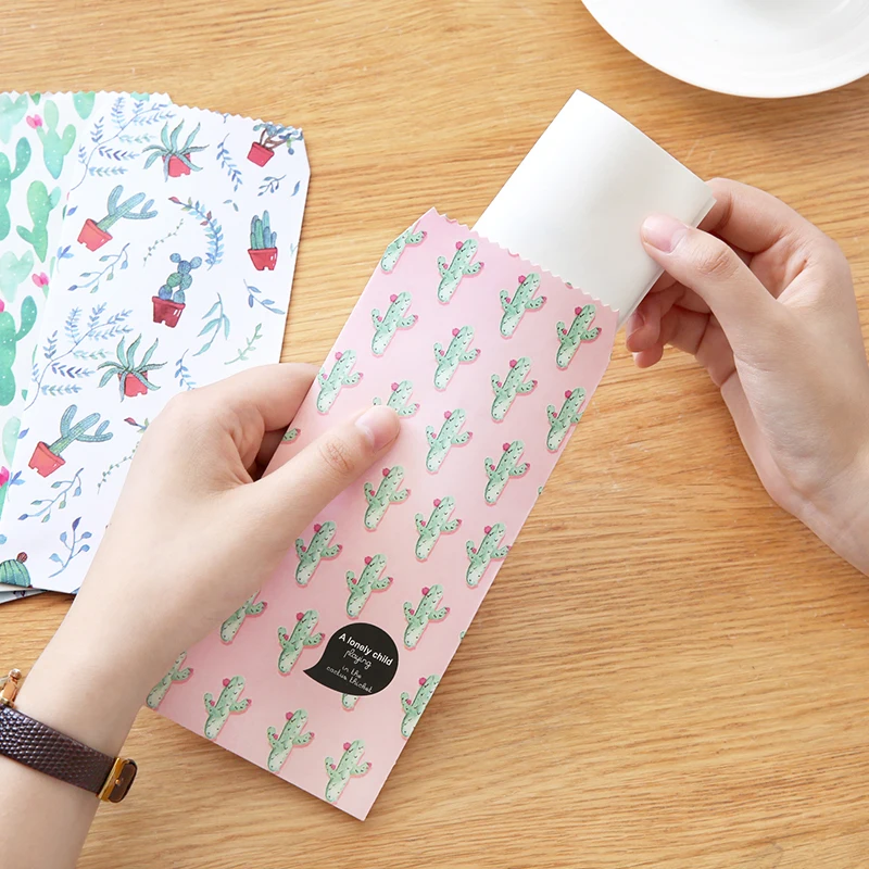30 шт./лот креативные конверты с акварелью и КАКТУСОМ вертикальные для