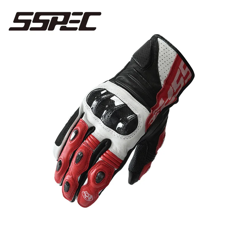 Черные кожаные мотоциклетные перчатки переносные для мотокросса Летние