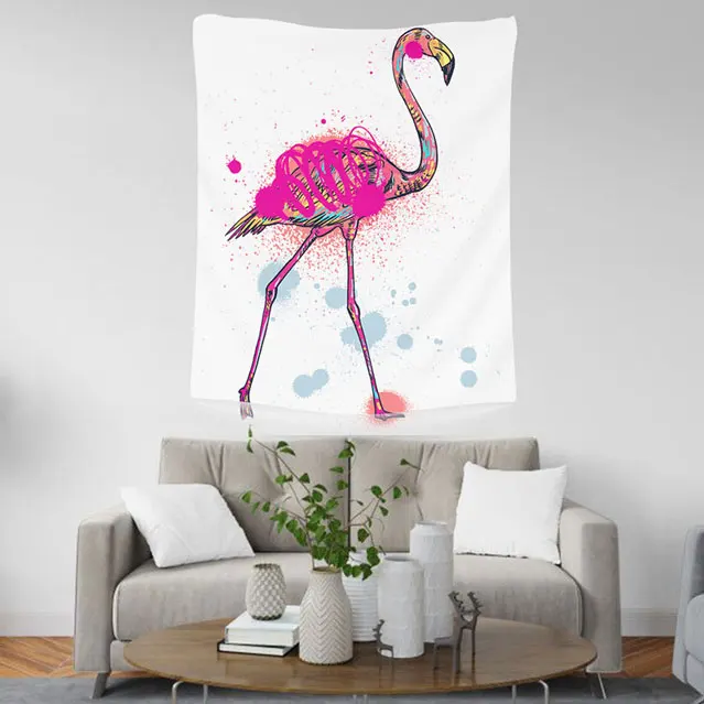 Скандинавский гобелен с фламинго настенные гобелены птицами домашний декор