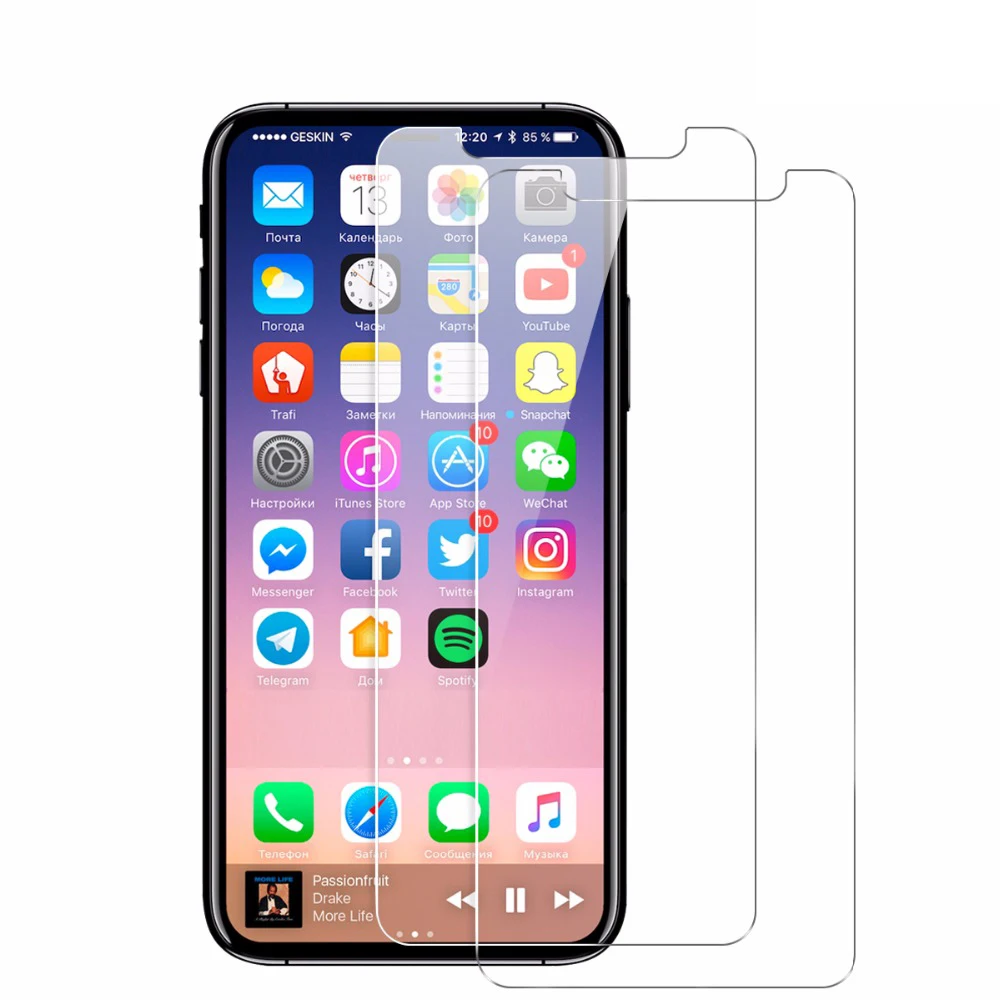 1000 шт./лот 2.5d 0 26 мм 9H Премиум Закаленное стекло Защитная пленка для iPhone X через