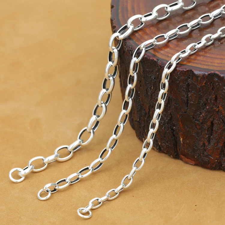 Ожерелье из настоящего серебра ручной работы тайское винтажное ожерелье 925 пробы