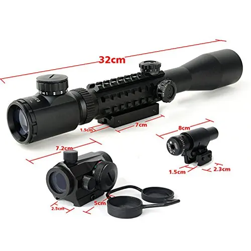 Шип airsoft air guns subzero Компактный тактический 3 9x40 охотничий оптический вид с зеленым