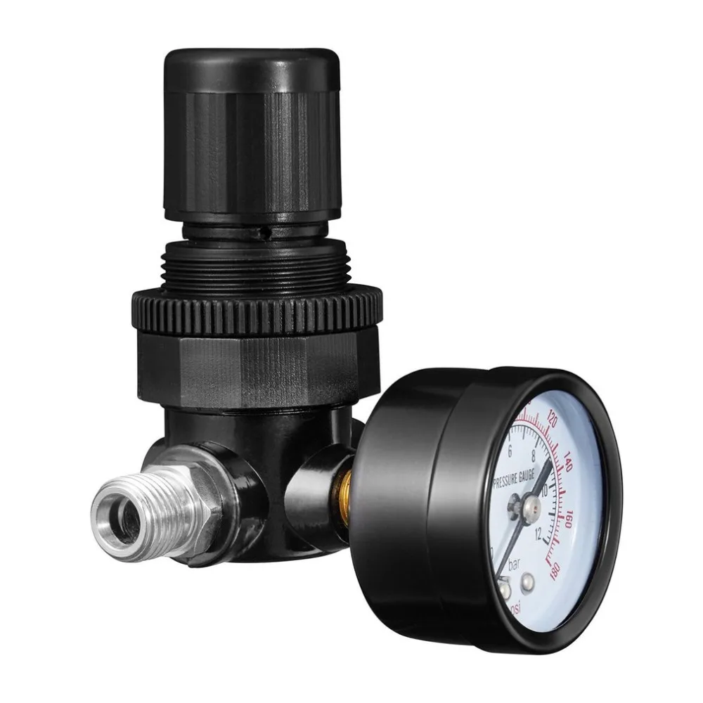 Мини 1/4 резьба 180PSI/12 Бар Регулятор давления воздуха регулятор источник с