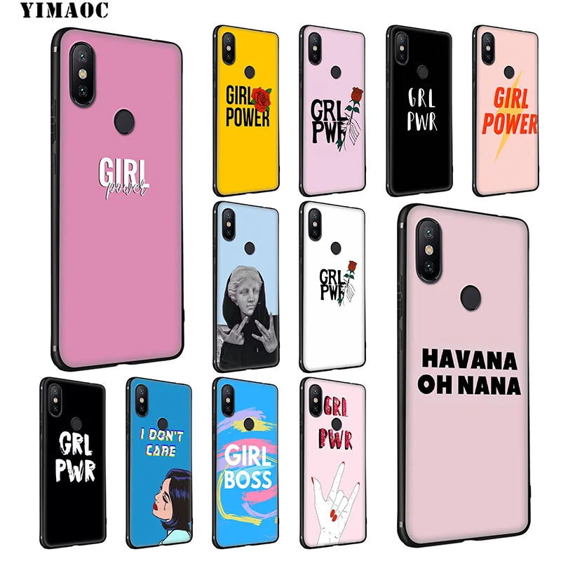YIMAOC grl PWR девушка Мощность Мягкий силиконовый чехол для телефона Xiaomi Redmi 7A Note 7 6 6A 5 4