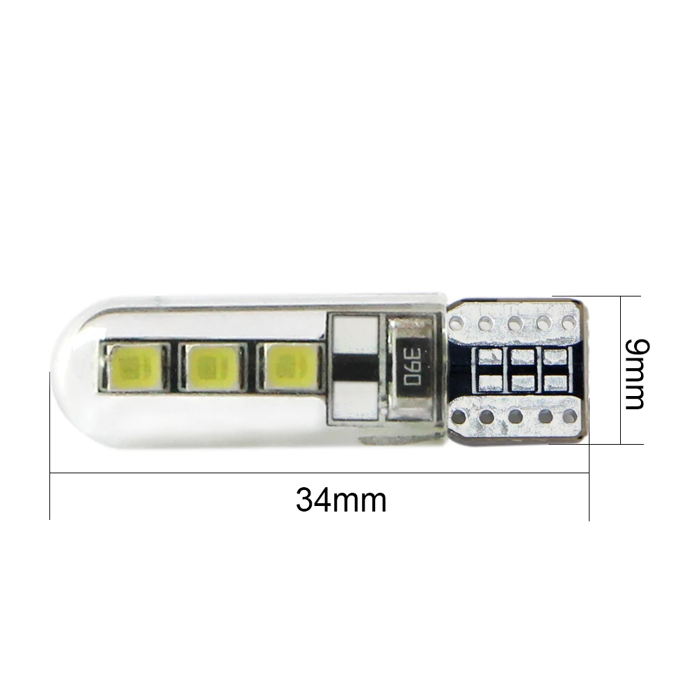 KEIN 10 шт. w5w led t10 лампа авто автомобиль 2835 6smd парковочный светильник стеклянная