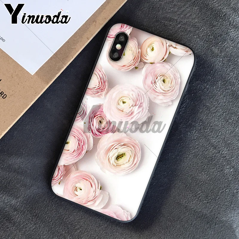 11pro MAX милый пион белые цветы ТПУ Мягкий силиконовый чехол для телефона Apple iPhone 8 7 6