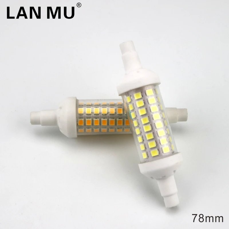 R7s светодиодный светильник 78 мм 118 135 лампа 6 Вт 9 12 SMD 2835 лампада 220V 240V AC Заменить