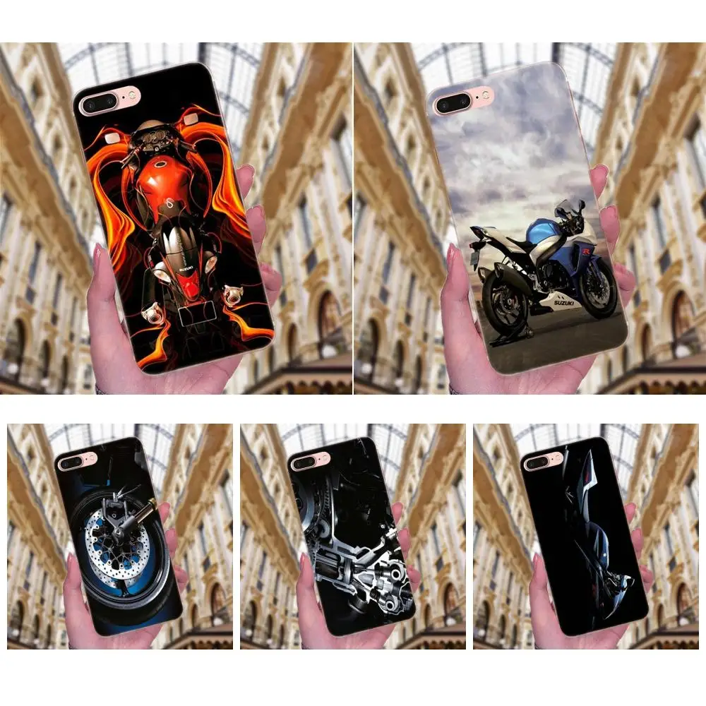 Для Samsung Galaxy Note 5 8 9 S3 S4 S5 S6 S7 S8 S9 S10 mini Edge Plus Lite Diy Цветная печать TPU мотоцикл Suzuki GSXR