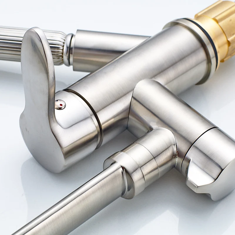 Смеситель для кухонной мойки из матового никеля 519 33N|kitchen faucet|kitchen sink faucetpull out faucet |