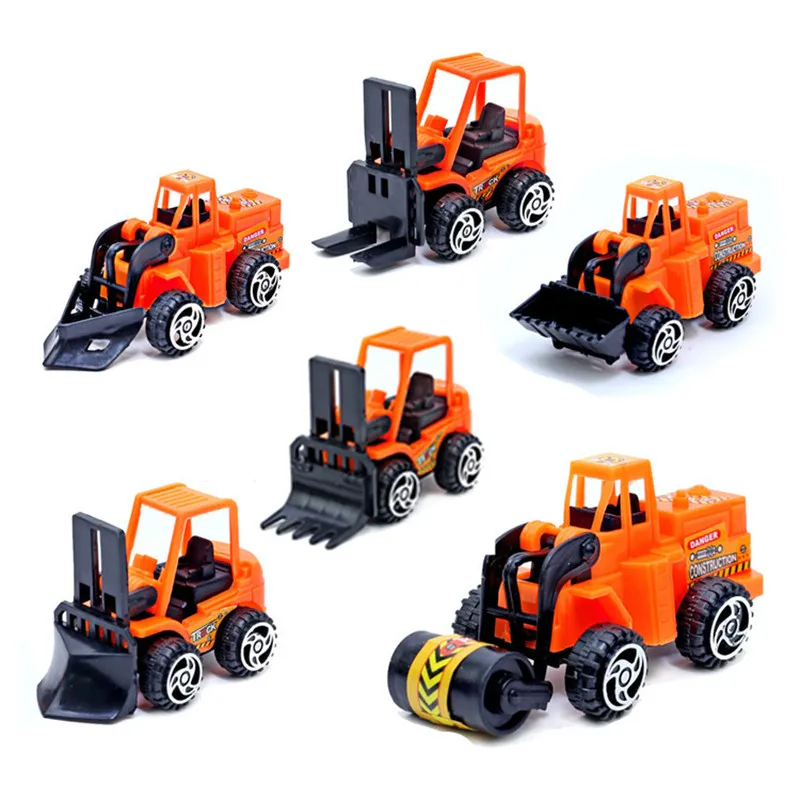 Миниатюрные строительные автомобили 6 шт. инженерный грузовик вилочный