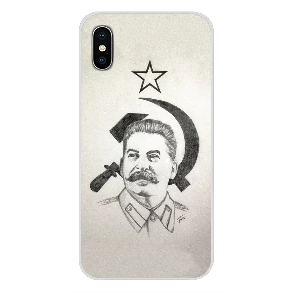 Аксессуары чехлы для телефонов советские сталинские гибкие Чехлы Apple iPhone X XR XS MAX 4