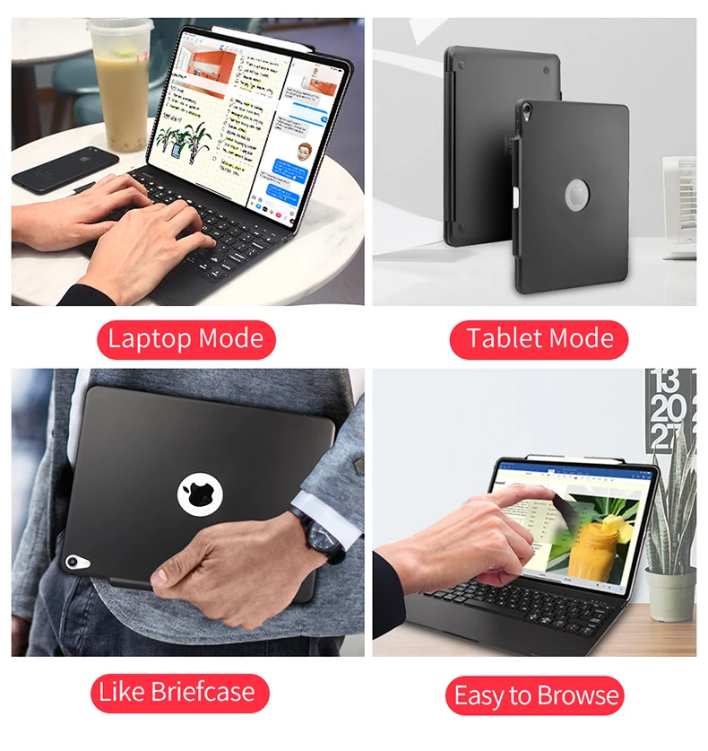 Беспроводной чехол с клавиатурой Bluetooth для iPad Pro 12,9 чехол для смарт-планшета для iPad Pro 12,9 дюйма с держателем для карандашей