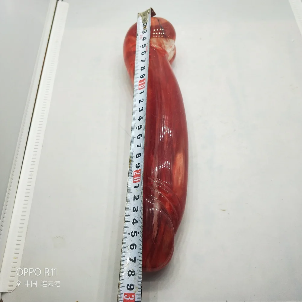Массажная палочка Shiva Lingam Jade прозрачный кварцевый Статуэтка-череп для плавки