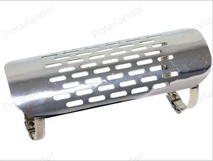 

New 7 1/4" Chrome Skull MufflerExhaust Pipe Heat Shield For Harley