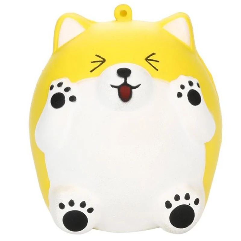 Yellow Kawaii застенчивый Медвежонок сжимающий игрушки медленно поднимающийся мягкий креативный мультфильм снятие стресса телефон ремни веселье для ребенка ребенок Рождественский подарок игрушка - Цвет: Yellow