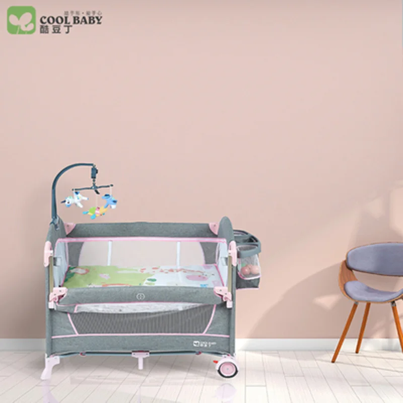 Coolbaby 960F детские кроватки высокое качество складной легко носить с собой и забор - Цвет: colour1