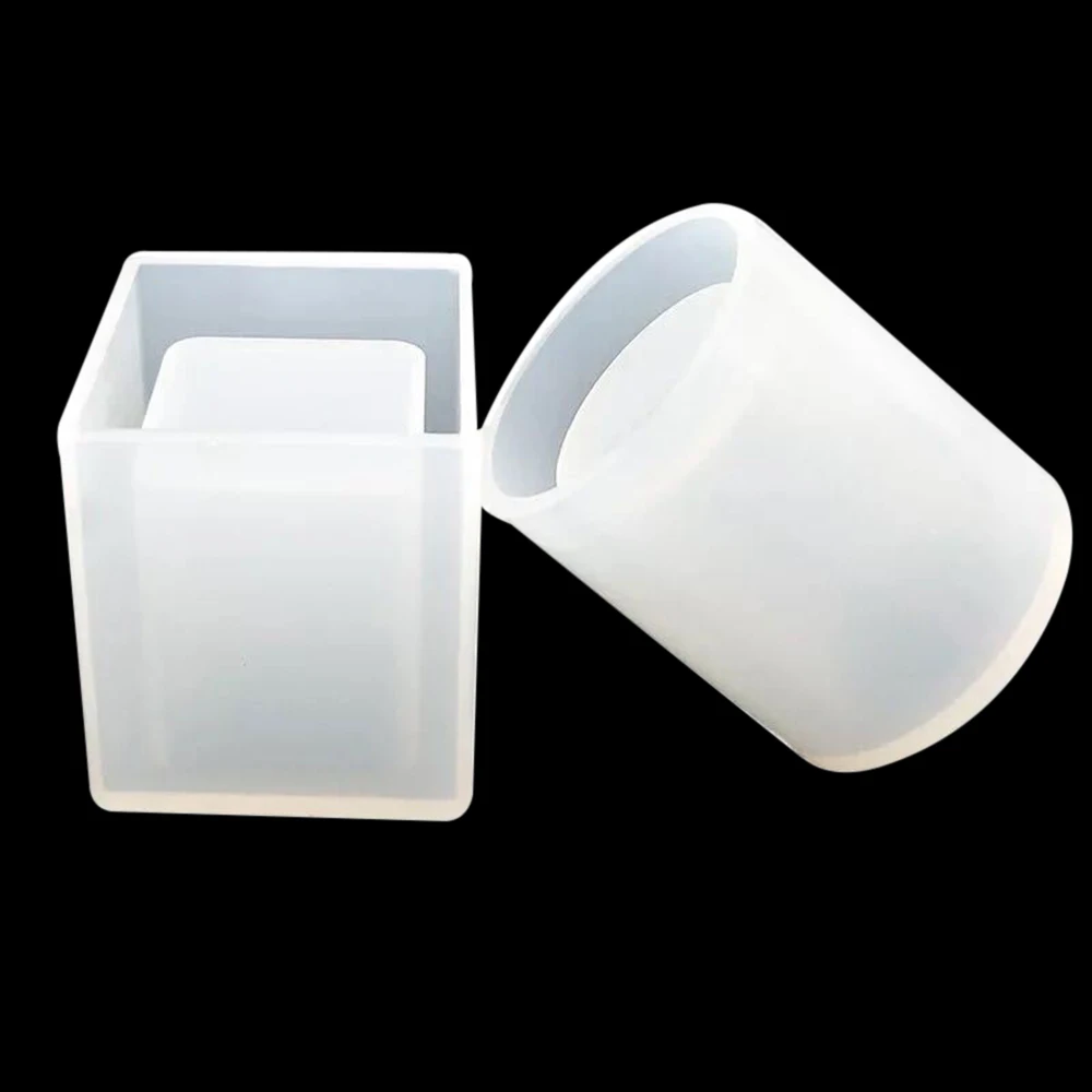 Новый 3D Круглый квадратный силиконовый торт свеча плесень высушенный цветок