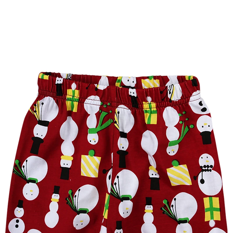 Пижамные костюмы для маленьких девочек рождественские из 100% хлопка Детская