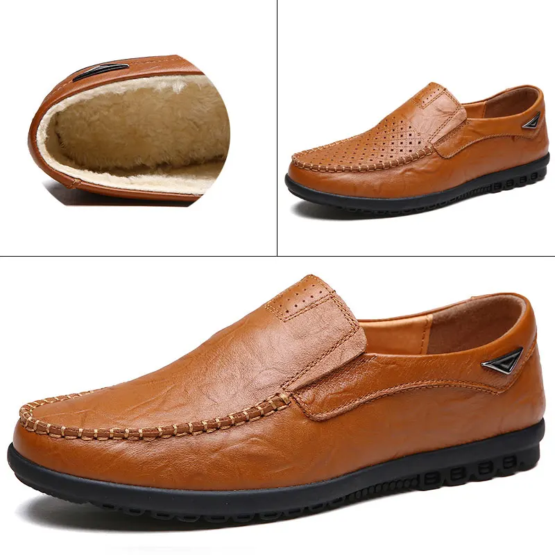 Mens shoes genuine leather oxford in Men's Casual large sizes Slip On Loafers Moccasins Summer Breathable Lightweight | Обувь