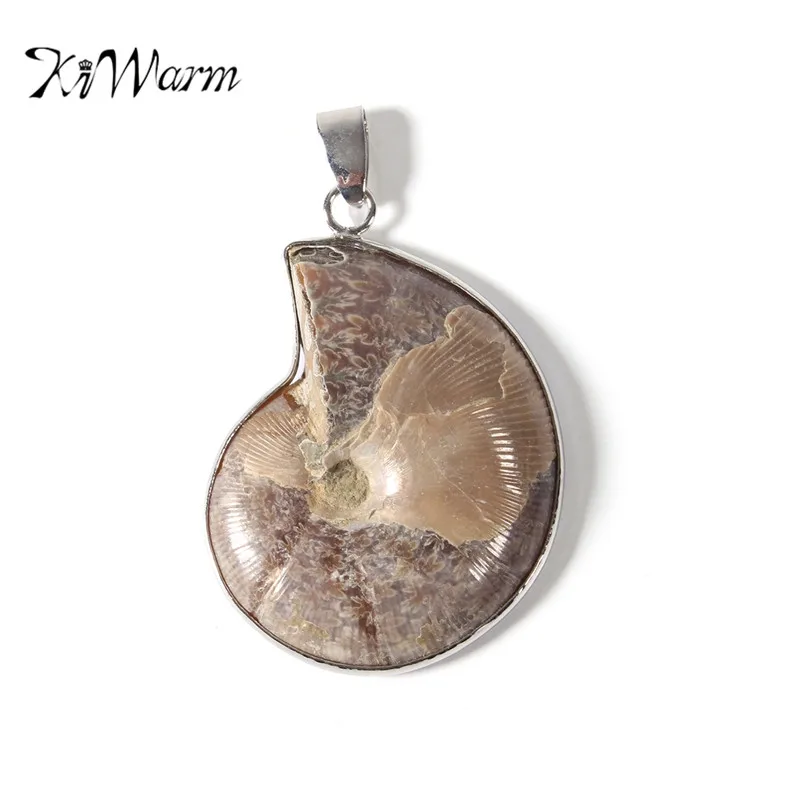 KiWarm античный мадагаскарский морской нутилус аммонит цепочка с ракушками кулон