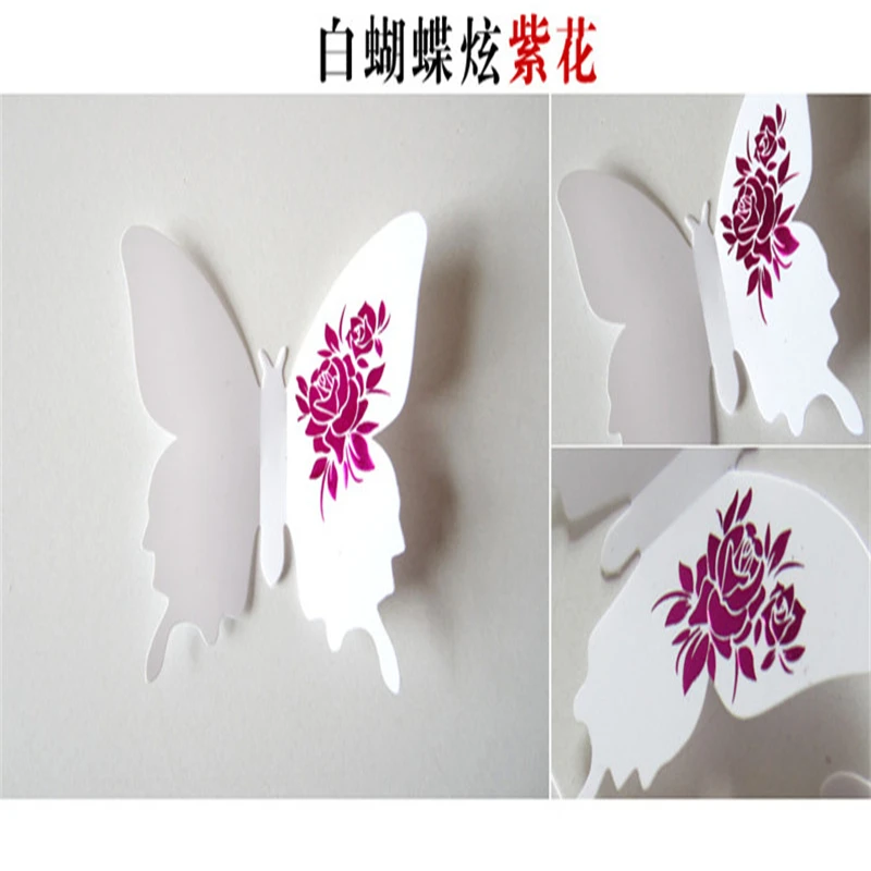 12Pcs PVC 3D Butterfly Wall Decoration Cute Butterflies Stickers Art Decals For Home And Kids Room Supplies 7Z | Дом и сад